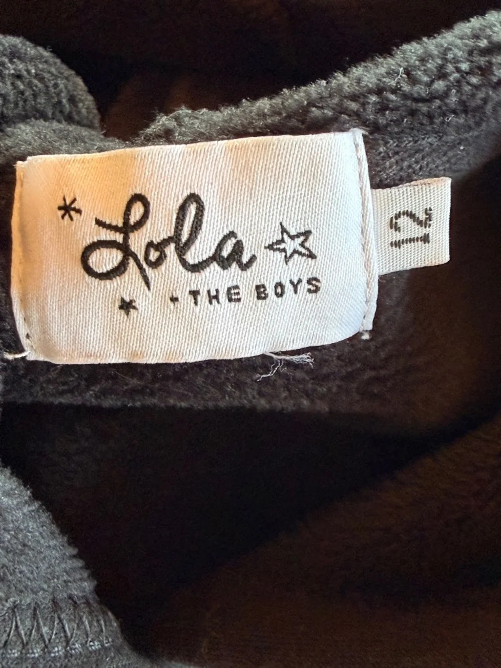 Lola & The Boys “Ballin’” Hoodie Black Size 12 EUC Girls Graphic Sweatshirt